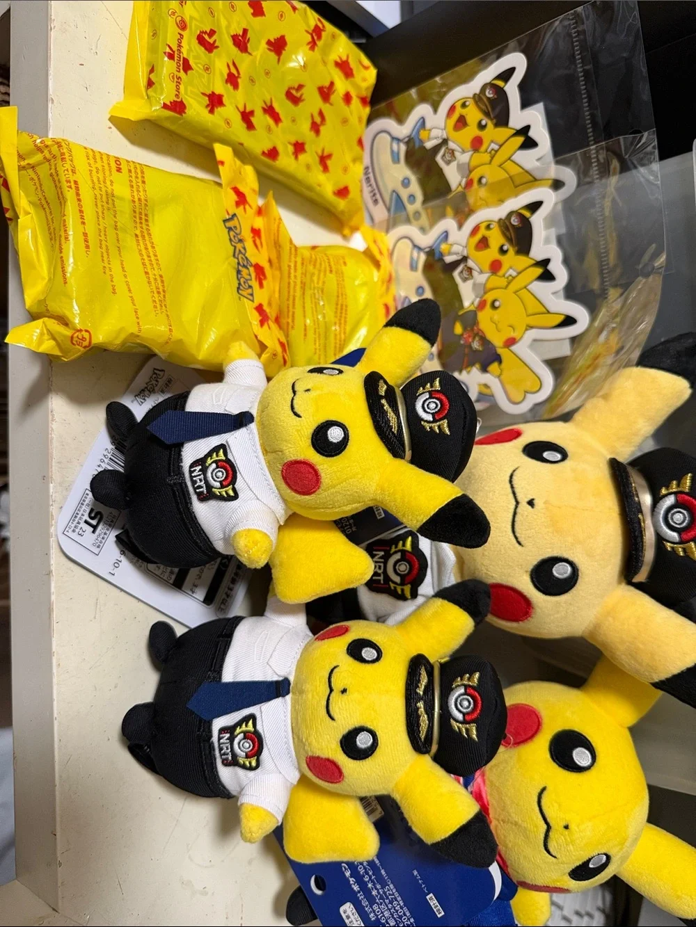Pokémon Pikachu Plush Set with 140 Japan Pokemon B-sides stickers